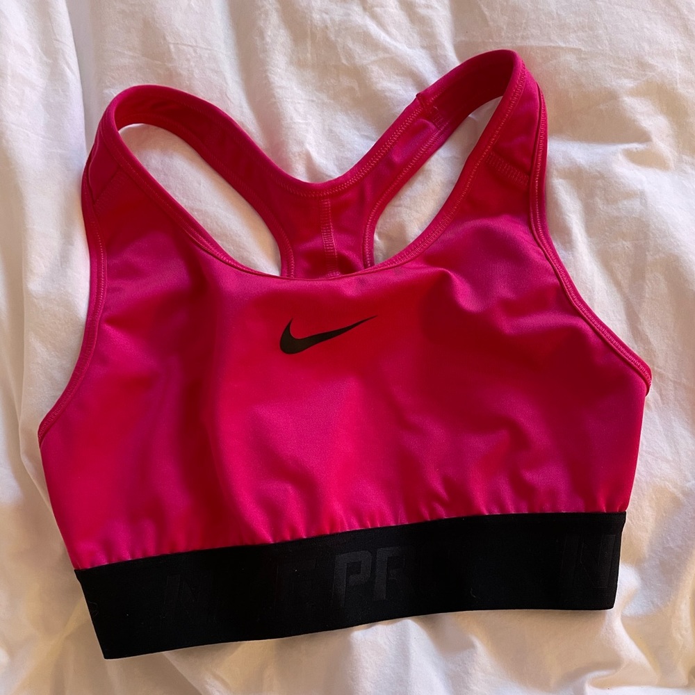 Hot Pink Nike Sports Bra.